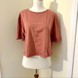 SOLD- Primark Cropped Tee - Be Nice